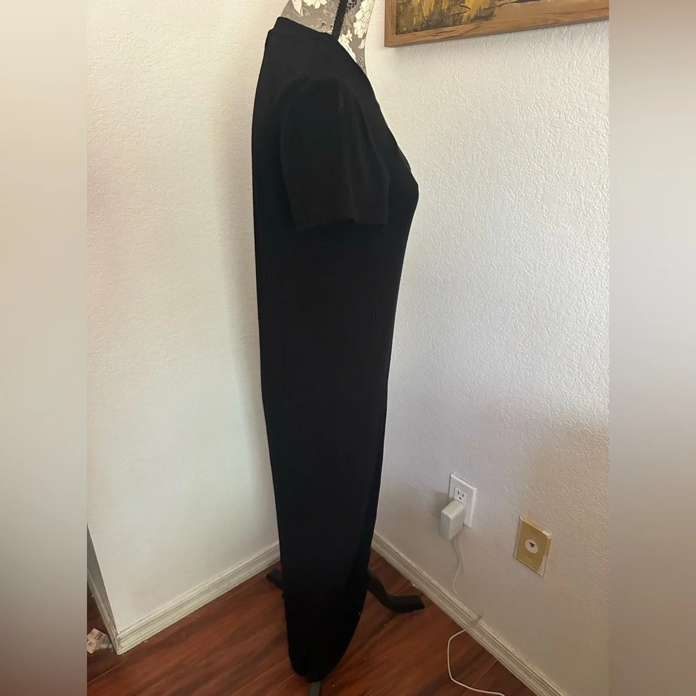 Free People FP Beach Scoop Neck Bodycon Black Maxi Dress- Size M
